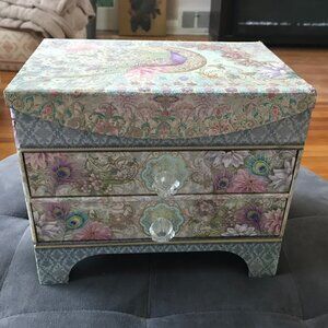 Punch Studio Peacock Jewelry Box 3 Compartments